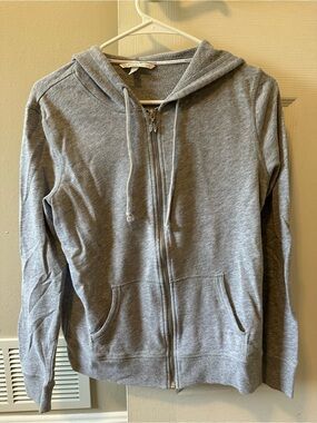 Victoria’s Secret Angel Wings Light Gray Zip-Up Hoodie with Hood and Pockets